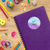 水彩 – ピンク色 | ラウンド ラウンドシール