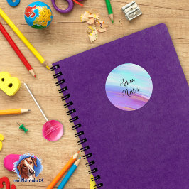 水彩 – ピンク色 | ラウンド ラウンドシール