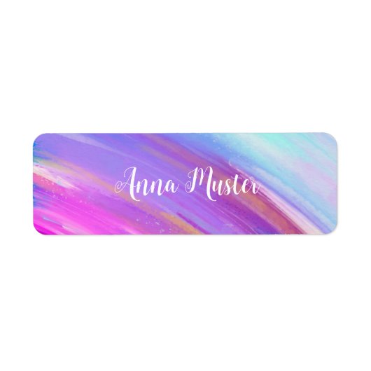 水彩 – ピンク色 | 防水 ラベル (正面)