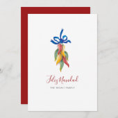 水彩 フェリス・ナビダット クリスマスカード (正面/裏面)