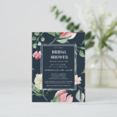 水彩 フラワーブライズシャワー 招待状 (スタンド正面)