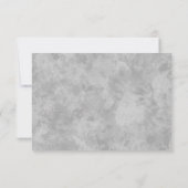 水彩 ブラック&グレー ハーツ ウェディング レセプション 招待状 (裏面)