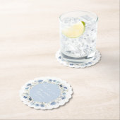 水彩 ブルーガール 男の子ベビーシャワー ペーパーコースター (インサイチュ)