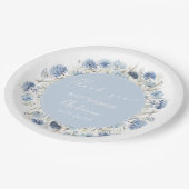 水彩 ブルーガール 男の子ベビーシャワー ペーパープレート (アングル)