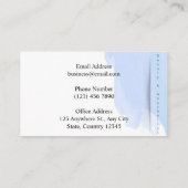 水彩(ブルートーンミニマルエレガント) 名刺 (裏面)