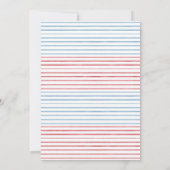 水彩 ブルー ピンク 彼 彼女 性別 披露 かわいい 招待状 (裏面)