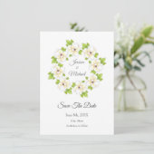 水彩、ペンとインクマグノリアリース セーブザデート (スタンド正面)