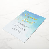 水彩＆ホイルの招待状 箔招待状 (回転した状態)