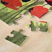 水彩「ポピーと夕焼け」パズル ジグソーパズル (側面)