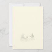 水彩 ミスティー ウッド レトロ リラックス ファミリー リユニオン 招待状 (裏面)