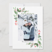 水彩 ミステルtoe ホーリー ベリー クリスマス フォト (正面)