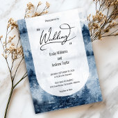 水彩 ミスト フォレスト ウェディング 招待状