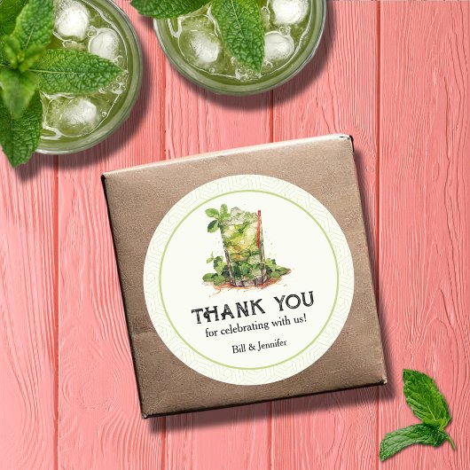 水彩 ミント ジュレップ ダービー ラウンドシール