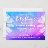 *~* 水彩 メイソンジャー 花 赤ちゃんシャワー ラスティック 招待状 (裏面)