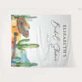 水彩 メキシカンフィエスタ ウェディングシャワー 背景 タペストリー (正面(横))