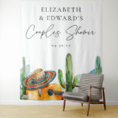 水彩 メキシカンフィエスタ カップルシャワー 背景 タペストリー (インサイチュ)