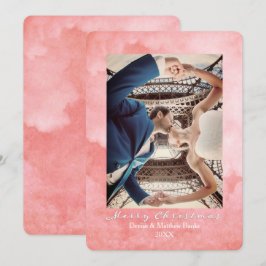 水彩 メロウ ローズ エレガント クリスマス カード