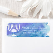 水彩(ユダヤ教)メノラーハヌカーハヌカー(ユダヤ教の祭り)リターン ラベル (インサイチュ)