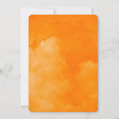 水彩 ラスティ オレンジ エレガント クリスマス カード (裏面)