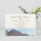 水彩:ロマンチックな砂漠日付カードを保存 セーブザデート (スタンド正面)