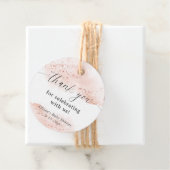 水彩 ローズゴールド ピンク 白 サンクス フェイバータグ (インサイチュ)