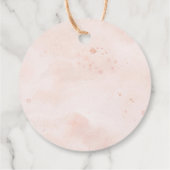 水彩 ローズゴールド ピンク 白 サンクス フェイバータグ (裏面)