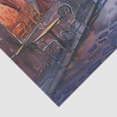 水彩 ヴィンテージ エッフェル塔 デコパージュ 薄葉紙 (詳細)