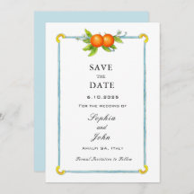 水彩 ヴィンテージ オレンジ 保存日付