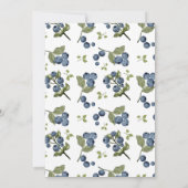 水彩 ヴィンテージ テディベア ベリー スウィート ベイビーシャワー 招待状 (裏面)