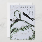 水彩 ヴォーグ ホリデー ファッションショー 招待状 (正面)