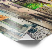 水彩、中世ヨーロッパの都市 フォトプリント            (角)