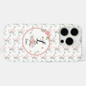 水彩 優雅なピンクのバラと蝶 Case-Mate iPhoneケース (裏面 (横))