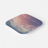 水彩 夢のような夕焼け クラウド9 ブライダルシャワー ペーパープレート (傾斜あり)