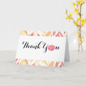 水彩 小さなかぼちゃの折りたつみ ありがとうカード カード (黄色い花)