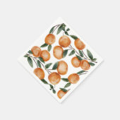 水彩 小可愛 橙色 柑橘 スタンダードカクテルナプキン (角)