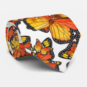 水彩（昆虫）オオカバマダラ、モナーク蝶5 ネクタイ (ロール)