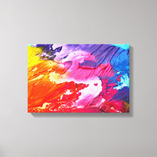 水彩、明るい色、抽象芸術アートワーク、 キャンバスプリント
