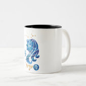 水彩《星座》乙女座〔占星術の〕十二宮図標識/占星術 ツートーンマグカップ (正面右)