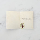 水彩 春のモノグラム ツリー 感謝カード (内部)
