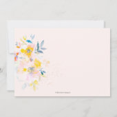 水彩 春の庭園 ローズ ブレッシング ご招待 招待状 (裏面)