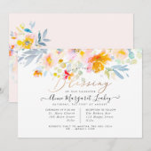 水彩 春の庭園 ローズ ブレッシング ご招待 招待状 (正面/裏面)