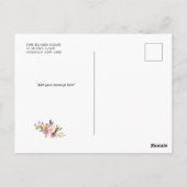 水彩 春の花の季節の感謝を伝えるポストカード ポストカード (裏面)