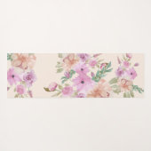 水彩 春の花柄 モノグラム ヨガマット (裏面(横))