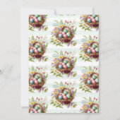 水彩 春の花 イースターバスケット ブランシュ 招待状 (裏面)