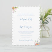 水彩 春の花 モチーフのウェディング招待状 招待状 (スタンド正面)