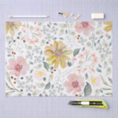 水彩 春の花 薄葉紙 (クラフト)