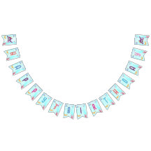 水彩 最可愛い サメの誕生日パーティー