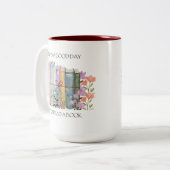 水彩「本に良い日読だ」 ツートーンマグカップ (正面左)