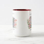 水彩「本に良い日読だ」 ツートーンマグカップ (中央)