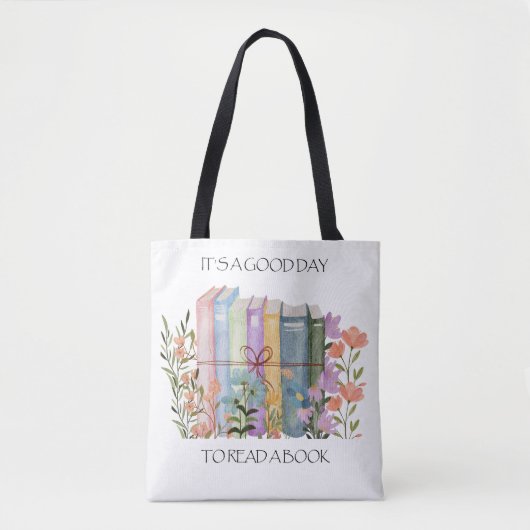 水彩「本に良い日読だ」 トートバッグ (正面)